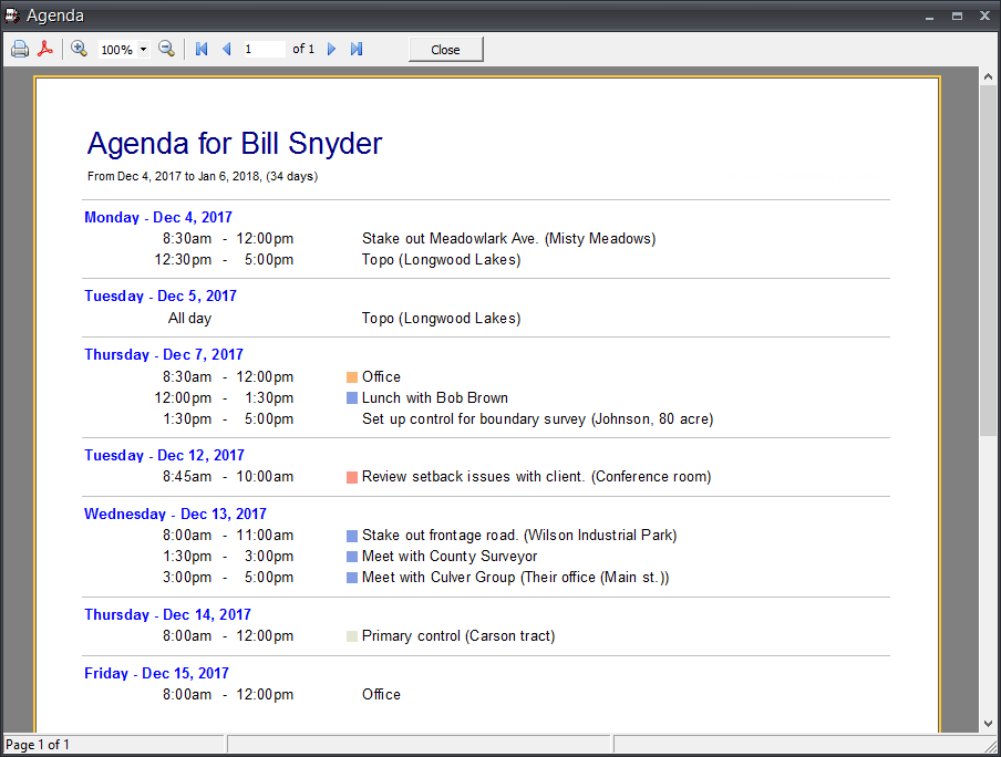 Info-Retriever 15: Agenda View Info-Retriever 15: Agenda View